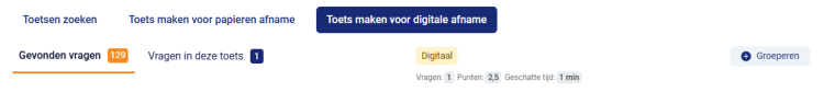 Screenshot JIJ! Plus Toetscreatie - optie Groeperen