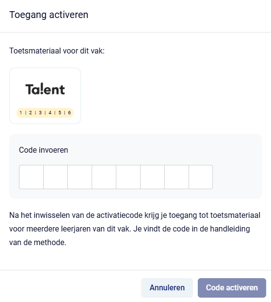 Screenshot Talent Toetsen Ontgrendelen JIJ! Plus Toetscreatie