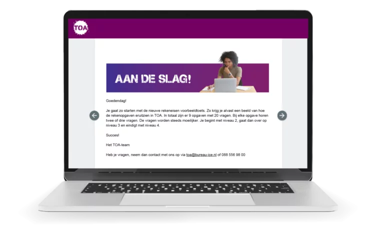 Voorbeeldopgave nieuwe rekeneisen